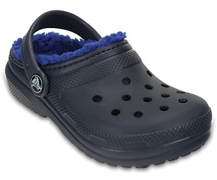Crocs Kids’ Classic Lined Clog Navy Cerulean Blue