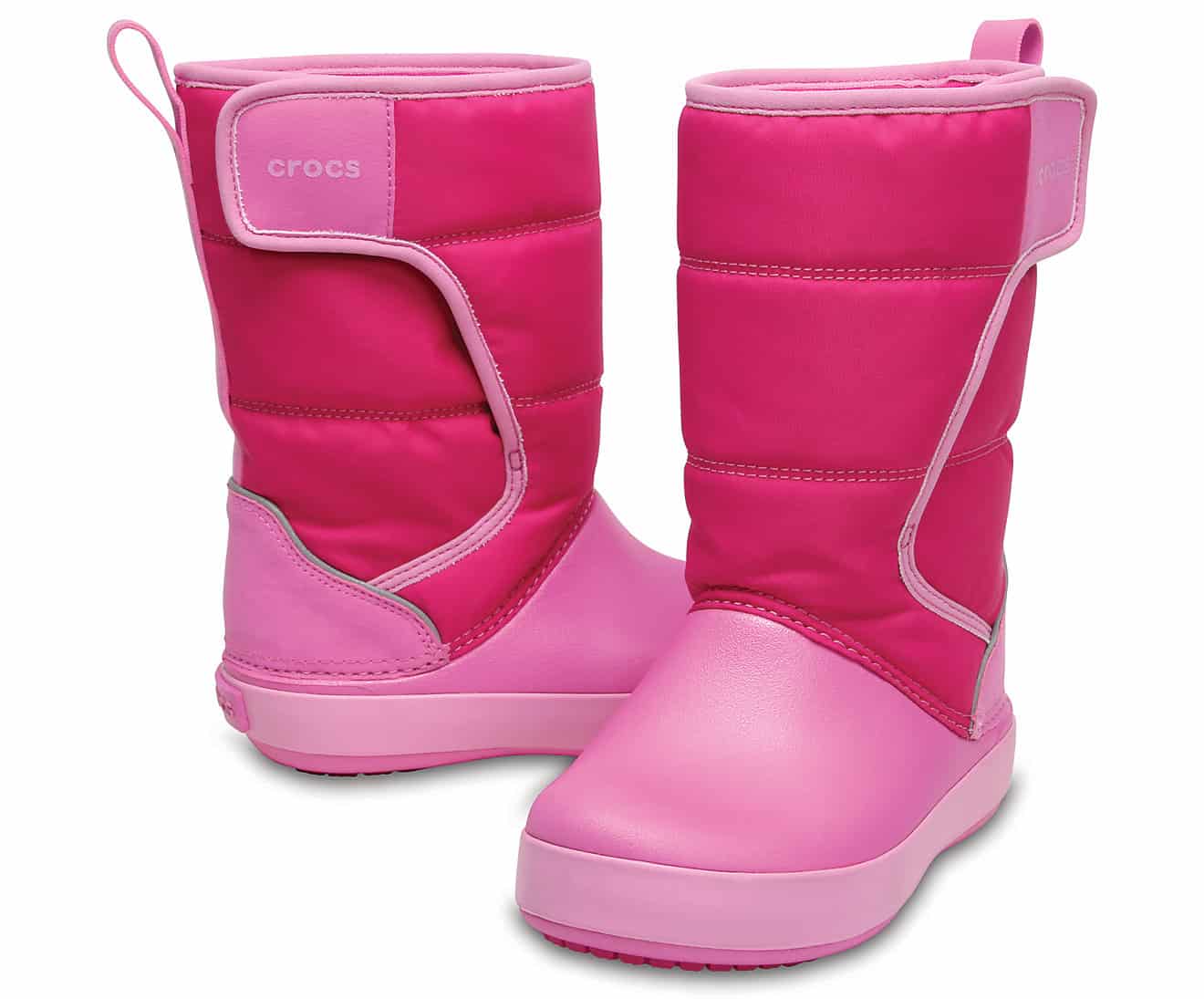 Crocs CB LodgePoint Snow Boot Kids Candy Pink | Eufraimidis