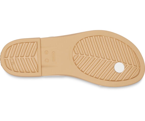 Crocs Tulum Toe Post Sandal Oyster Tan 206108 - 1CQ