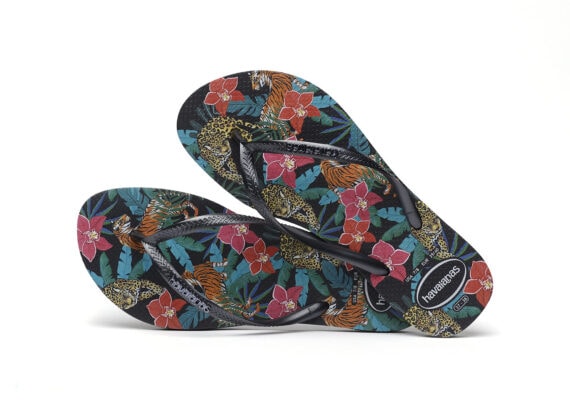 Havaianas Slim Tropical Black Dark Grey Metallic 4122111.2191