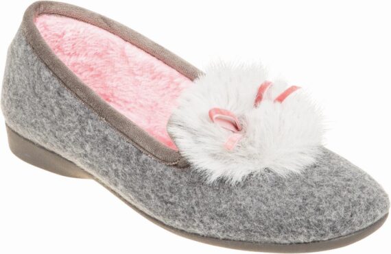 Adams Shoes Closed-Back Fancy Slippers Grey 716-21534