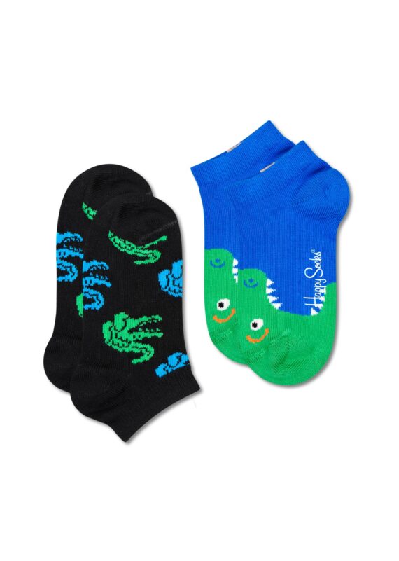 Happy Socks Kids Crocodile Low Socks 2-Pack KCOD02-9300