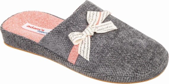 Adams Shoes Ribbon Grey Slippers 895-22528-1