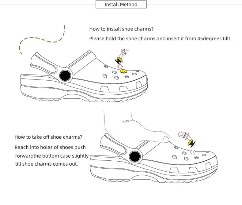 Crocs Charms Installation Guide