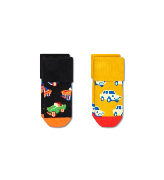 Happy Socks Kids Car Terry Sock 2-Pack KCAR45-9300