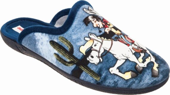 Adams Shoes Kids Lucky Luke Navy Slippers 624-22821