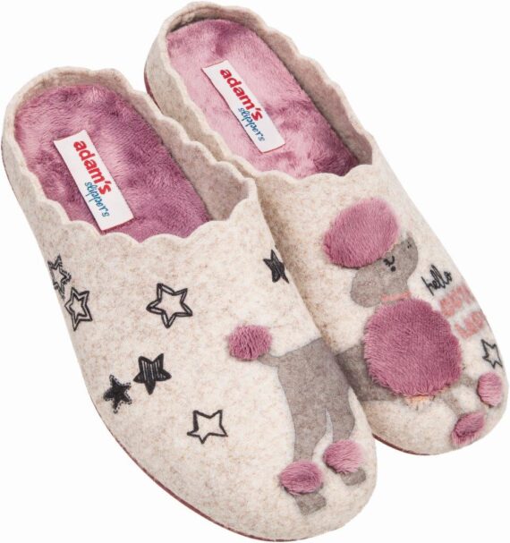Adams Shoes Fuzzy Dog Slippers 716-22519