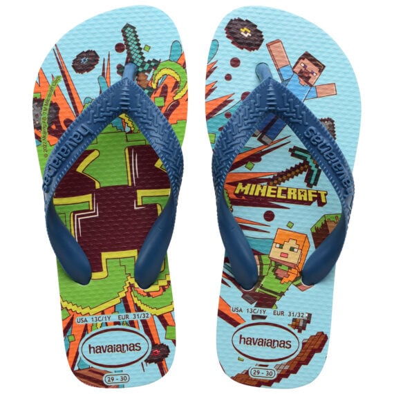 Havaianas Kids Minecraft White/Blue Comfy 4145125.3057