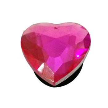 Faux Jewel Heart Shaped Charm 10