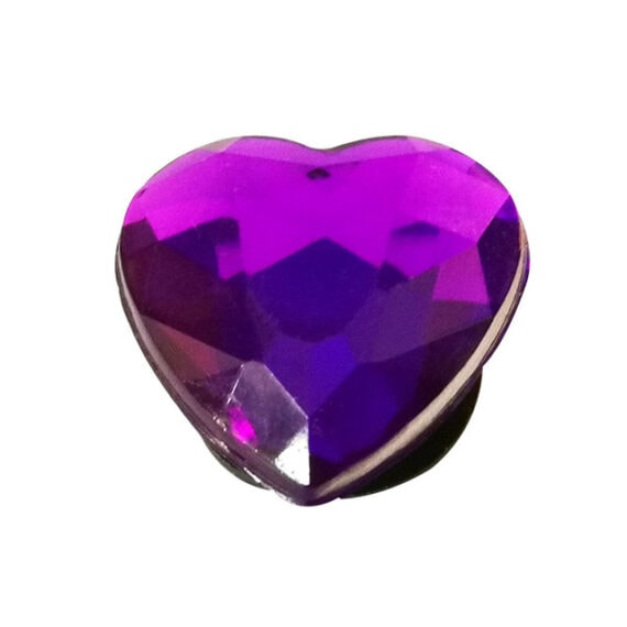 Faux Jewel Heart Shaped Charm 7