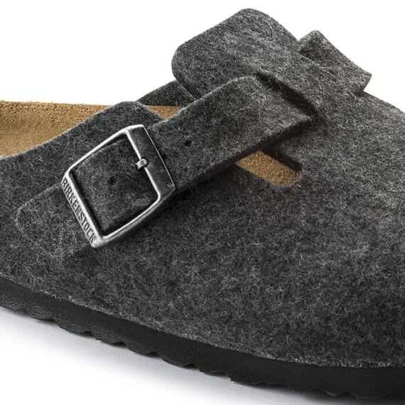 Birkenstock Boston Wool Felt Anthracite 0160371/0160373