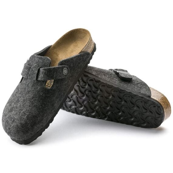 Birkenstock Boston Wool Felt Anthracite 0160371/0160373