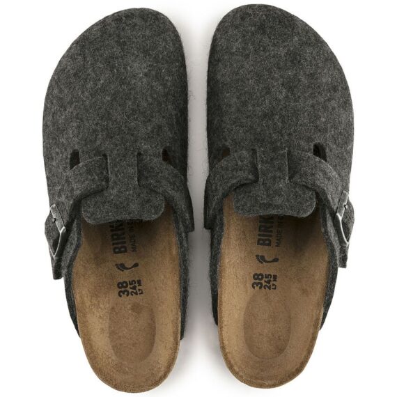 Birkenstock Boston Wool Felt Anthracite 0160371/0160373