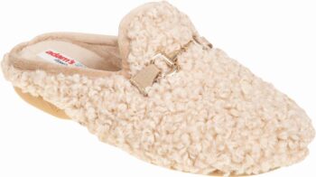Adams Shoes Women's Fluffy Wedge Beige Slippers 624_23677