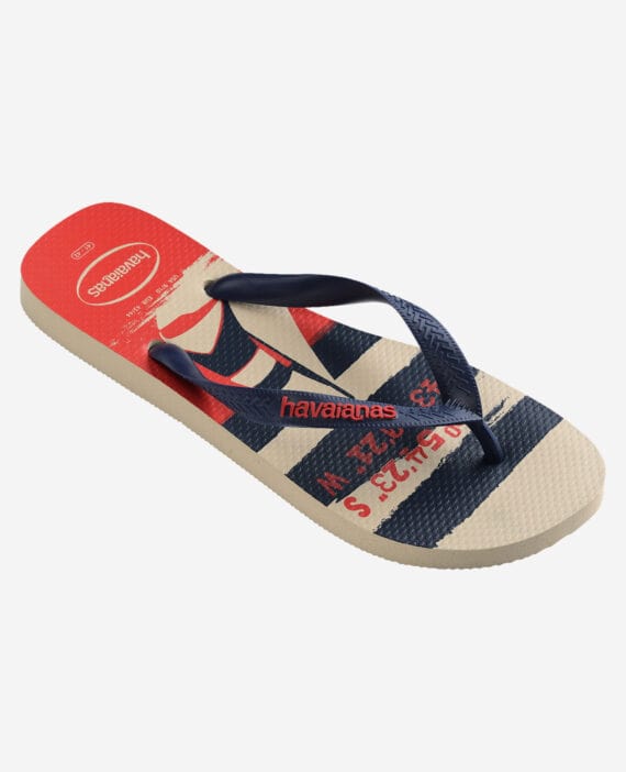 Havaianas Top Nautical Beige Straw Navy Blue Ruby Red 4137126.6121