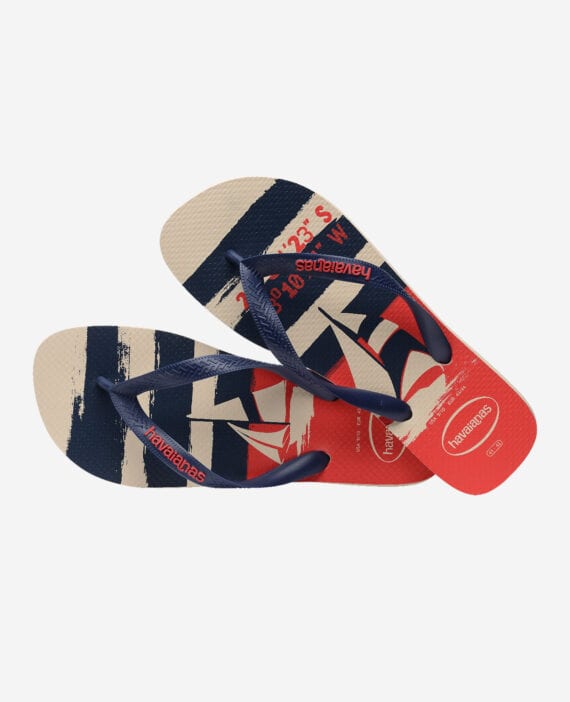 Havaianas Top Nautical Beige Straw Navy Blue Ruby Red 4137126.6121