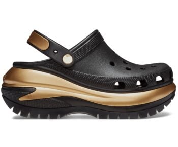 Crocs Mega Crush Metallic Clog Black Gold 210368-072