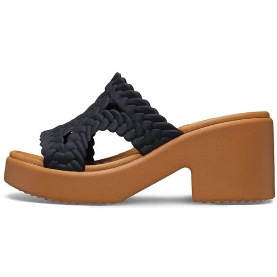 Crocs Brooklyn Woven Slide Heel Black 209979 - 001