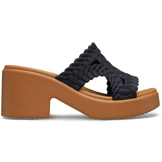 Crocs Brooklyn Woven Slide Heel Black 209979 - 001