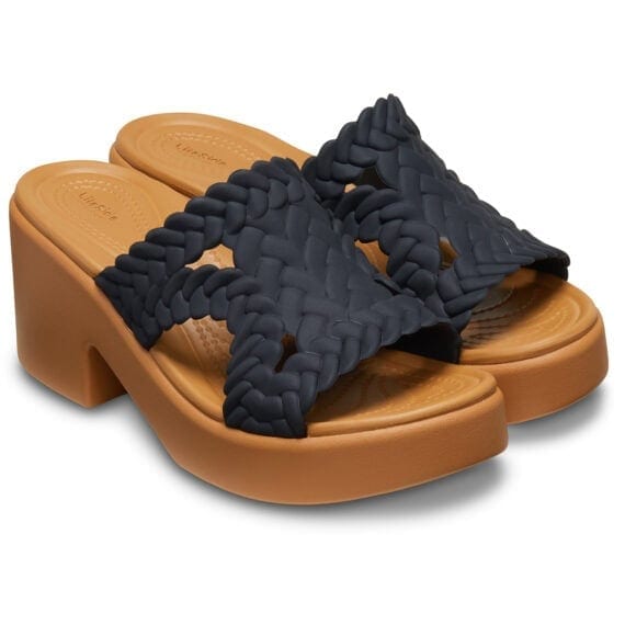 Crocs Brooklyn Woven Slide Heel Black 209979 - 001