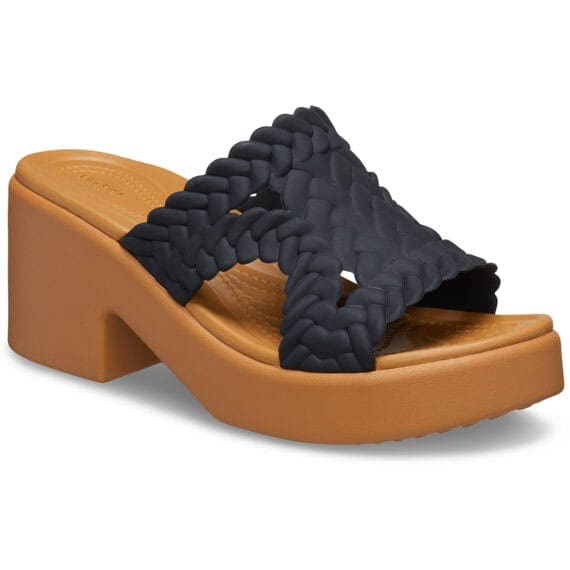 Crocs Brooklyn Woven Slide Heel Black 209979 - 001