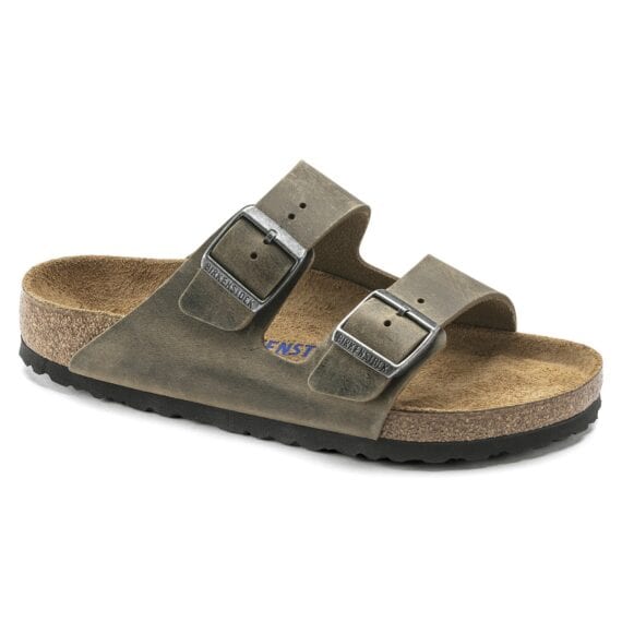 Birkenstock Arizona Soft Footbed Natural Leather Oiled - Faded Khaki 1019377