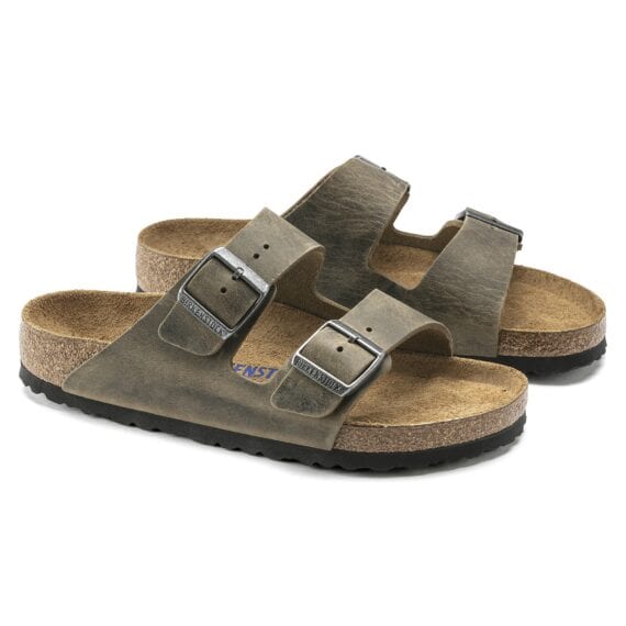 Birkenstock Arizona Soft Footbed Natural Leather Oiled - Faded Khaki 1019377