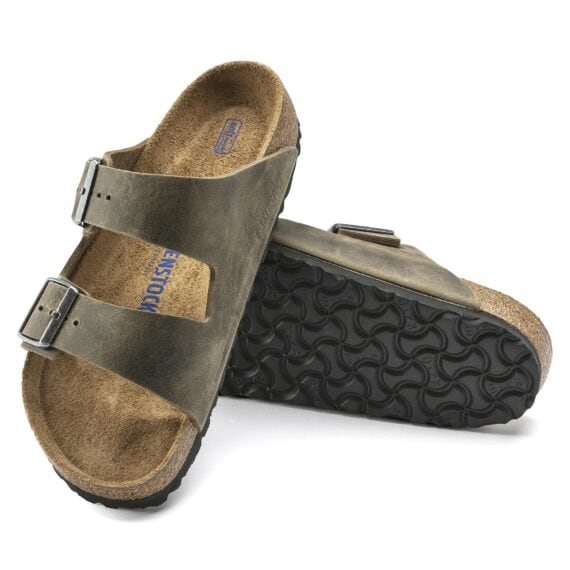 Birkenstock Arizona Soft Footbed Natural Leather Oiled - Faded Khaki 1019377