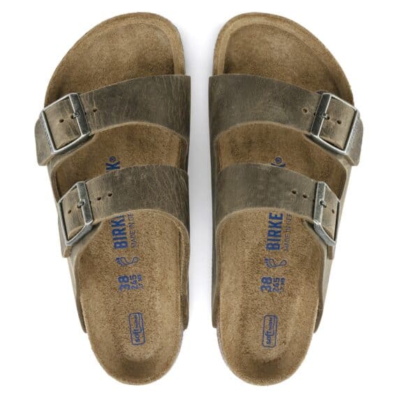 Birkenstock Arizona Soft Footbed Natural Leather Oiled - Faded Khaki 1019377
